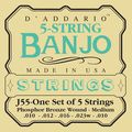 D\'Addario J55 Phosphor Bronze Medium Banjo Strings