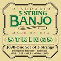 D\'Addario J69B 5-String Banjo PB Light Ball Strings