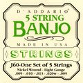 D\'Addario J60 5-String Banjo Strings