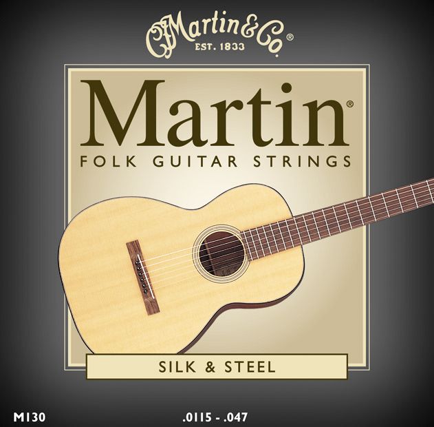 Martin&nbsp;M130 Folk Guitar Silk and Steel Compound Wound Acoustic Strings&nbsp;&nbsp;