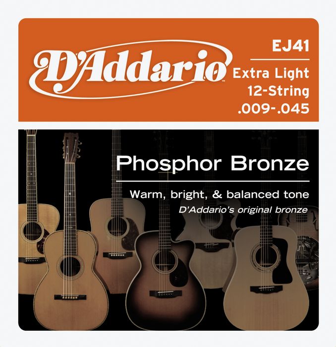 D'Addario&nbsp;EJ41 12-String Phosphor Bronze Extra Light Acoustic Guitar Strings&nbsp;&nbsp;