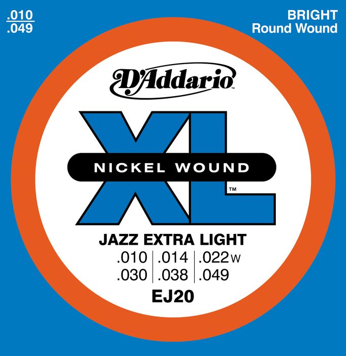 D'Addario&nbsp;EJ20 Nickel Wound Jazz Extra Light Electric Guitar Strings&nbsp;&nbsp;
