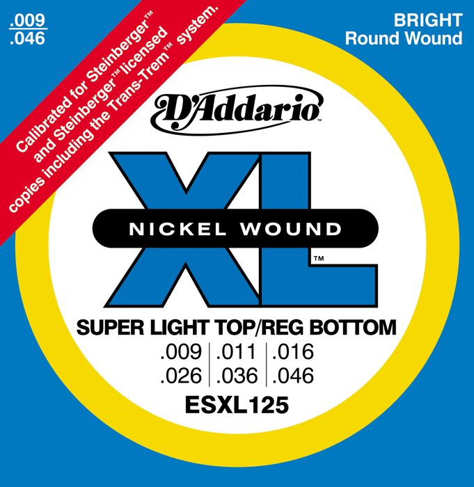 D'Addario&nbsp;ESXL125 Double Ball End Light/Electric Guitar Strings&nbsp;&nbsp;