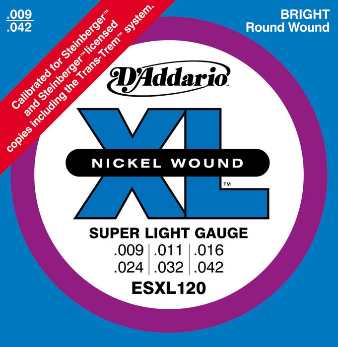 D'Addario&nbsp;ESXL120 Nickel Double Ball End Super Light Electric Guitar Strings&nbsp;&nbsp;