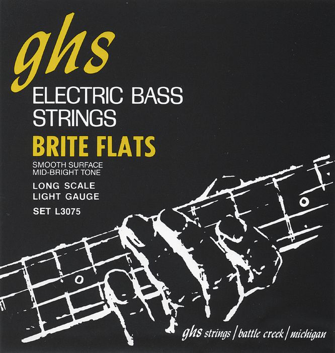 Ghs L3075 Brite Flats Flatwound Electric Bass Strings