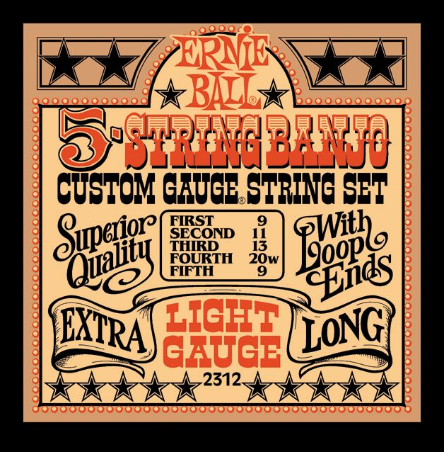 Ernie Ball&nbsp;2312 Light Gauge 5-String Banjo Strings&nbsp;&nbsp;
