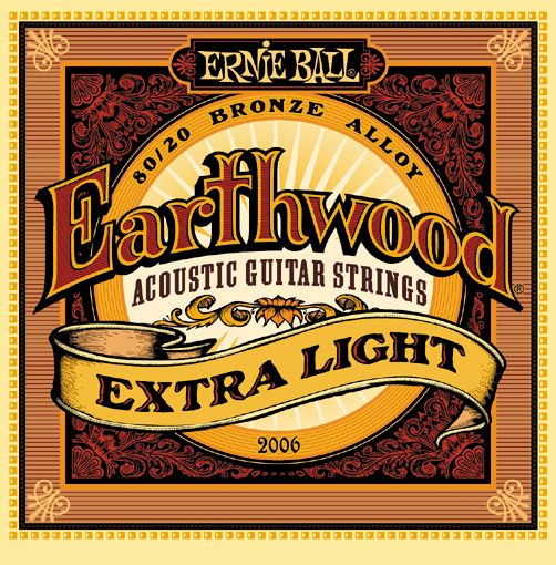 Ernie Ball&nbsp;2006 Earthwood 80/20 Bronze Extra Light Acoustic Guitar Strings&nbsp;&nbsp;