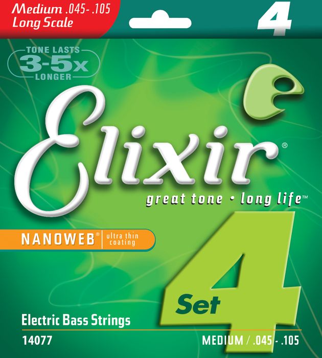 Elixir Nanoweb Soft Top / Bottom Electric Bass Strings