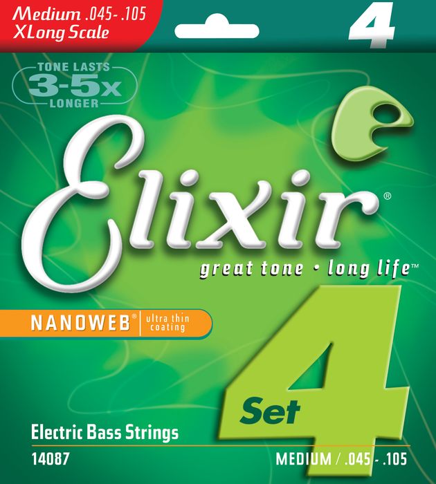 Elixir Nanoweb Medium Electric Bass Strings