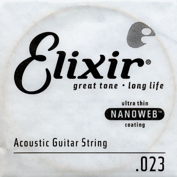 Elixir&nbsp;Nanoweb .023 Acoustic Guitar String 4-Pack Singles&nbsp;&nbsp;