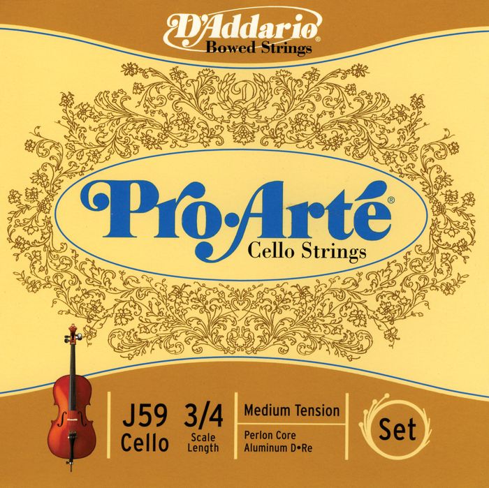 D'Addario&nbsp;Pro-Arte 3/4 Size Cello String Set&nbsp;&nbsp;