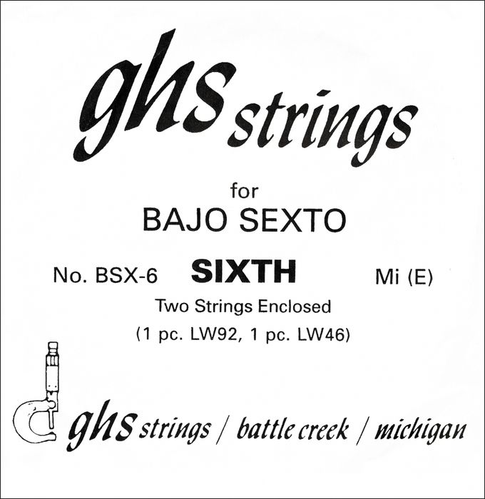 GHS&nbsp;BSX6 Bajo Sexto Single Guitar String&nbsp;&nbsp;