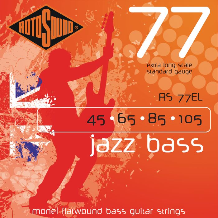 Rotosound Rs77el Jazz Bass Monel Flat Wound Strings