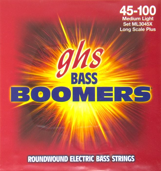 Ghs Boomers Long Scale Plus Medium Light Bass Guitar Strings