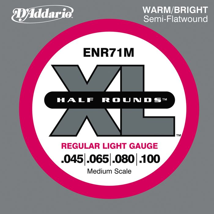 D'addario Enr71m Half Rounds Light Bass Strings