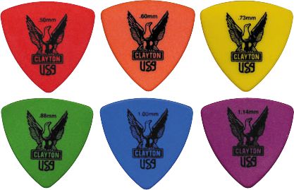 Clayton&nbsp;Delrin Rounded Triangle Guitar Picks&nbsp;&nbsp;
