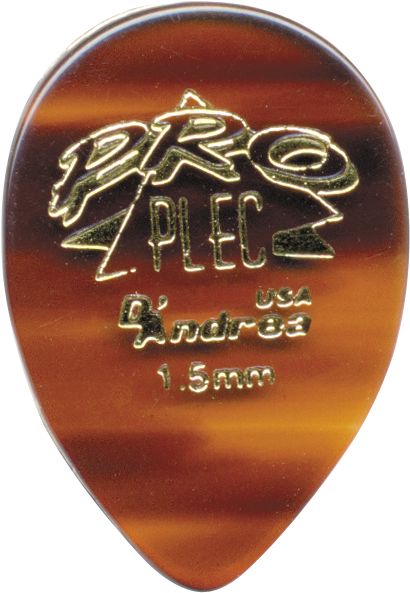 D'Andrea&nbsp;Pro Plec Guitar Picks Small Pointed Teardrop One Dozen&nbsp;Shell&nbsp;1.5MM