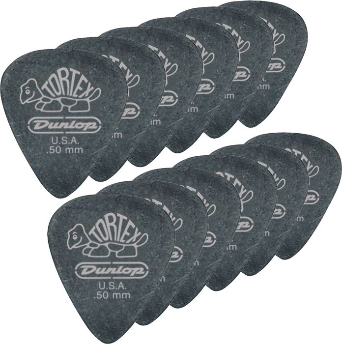Dunlop&nbsp;Tortex Pitch Black Standard Guitar Picks 1 Dozen&nbsp;.73Mm&nbsp;