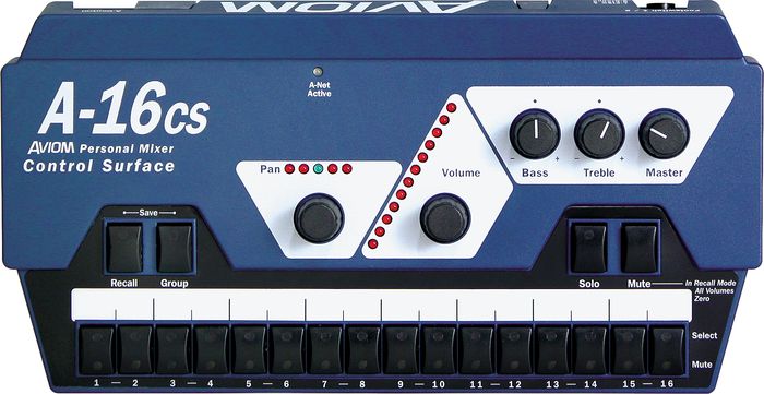 Aviom A-16Cs Control Surface Remote Control For A-16R Mixer Aviom Blue