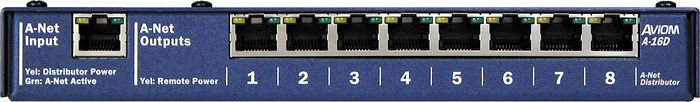 Aviom A-16D A-Net Distributor For Aviom Systems Aviom Blue