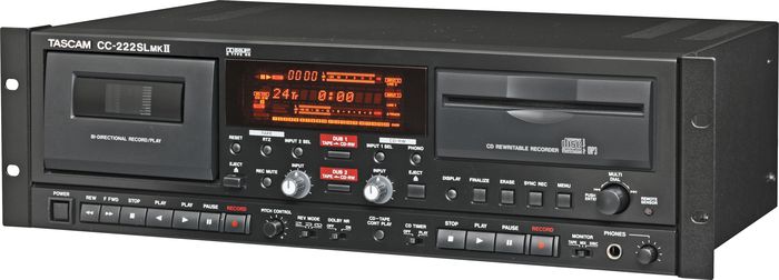 TASCAM&nbsp;CC-222SL MKII Slot-Loaded CDRW Cassette Deck&nbsp;&nbsp;