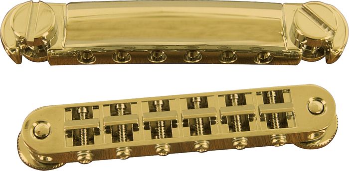 TonePros&nbsp;Locking Tune-o-matic/Tailpiece Set (small posts)&nbsp;Gold&nbsp;