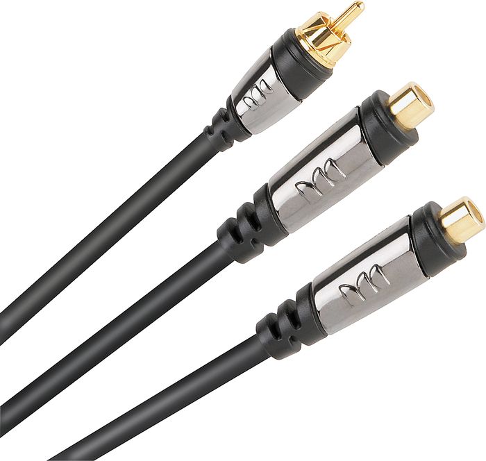 Monster Cable&nbsp;Male RCA to (2) Female RCA Cable Adapter&nbsp;&nbsp;