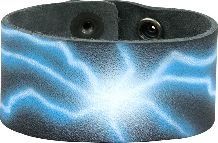 Perri's&nbsp;Leather Bracelet with Airbrushed Design&nbsp;Lightning&nbsp;