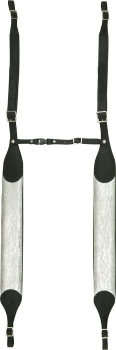 Levy's Hammered-Metal Vinyl Padded Accordion Strap Silver