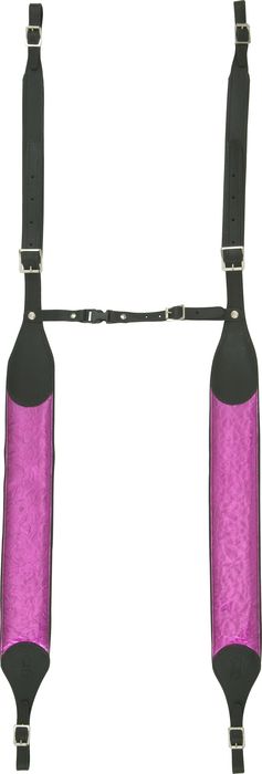 Levy's&nbsp;Hammered-Metal Vinyl Padded Accordion Strap&nbsp;Fuschia&nbsp;