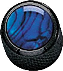Q Parts&nbsp;Mini-Dome Knob Single&nbsp;Black&nbsp;Blue Abalone