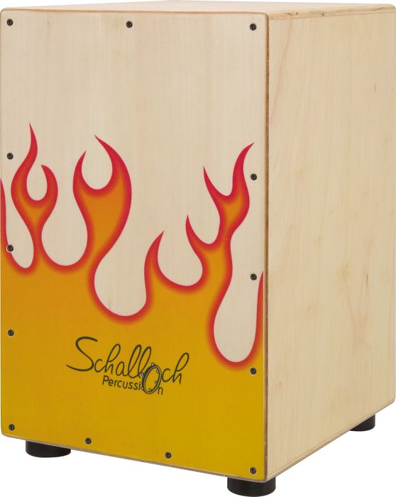 Schalloch&nbsp;Cajon with Flames&nbsp;Natural&nbsp;
