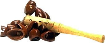 Overseas Connection Nigerian Uyot Stick Rattle Natural 9X3 Inch