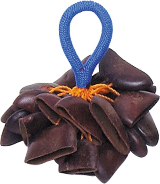 Overseas Connection Ghana Nylon Togo Seed Rattle Natural 10X4 Inch