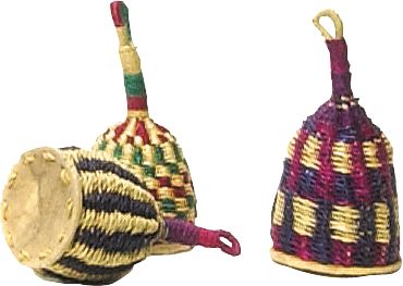 Overseas Connection Ghana Traditional Caxixi Rattle 7X3 Inches