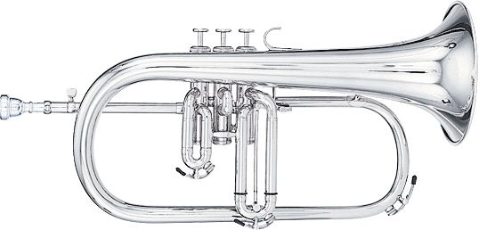 Kanstul 1025 Series Bb Flugelhorn 1025-2 Silver