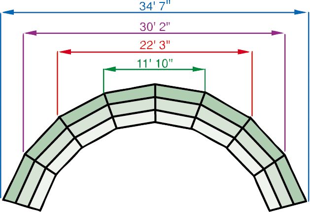 Midwest Folding Products Tiered Tapered Standing Choral Risers 4 Level, Pewter Gray Carpet
