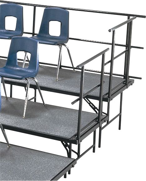 Midwest Folding Products Sloping Guard Rails For Standing Choral Risers For 2 Level, 36