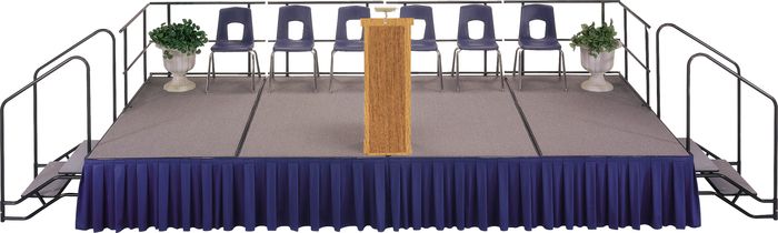 Midwest Folding Products 4X8 Single Height Portable Stage & Seated 8