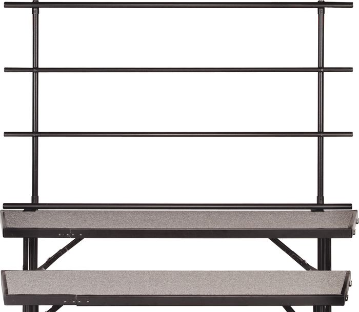 Midwest Folding Products Backrails For Standing Choral Risers For 3 Level, Straight For 3 Level, Tapered