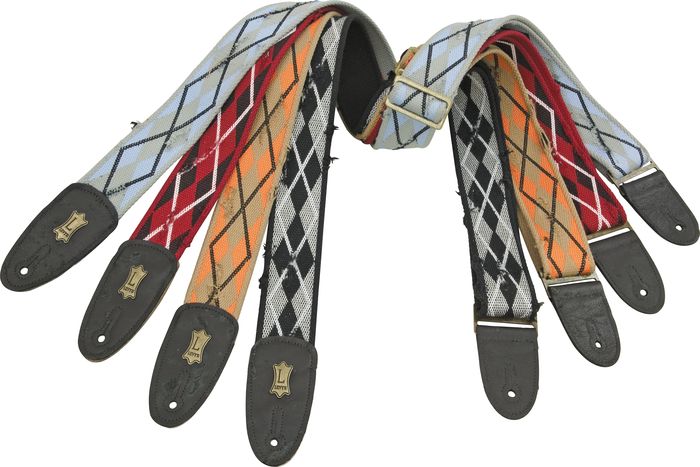 Levy's&nbsp;Distressed Cotton Argyle Guitar Strap&nbsp;&nbsp;