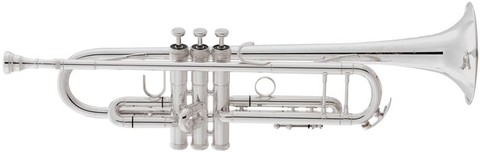 King 2055 Silver Flair Series Bb Trumpet 2055S Silver 1St Valve Thumb Saddle