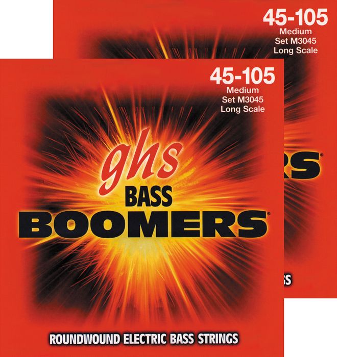 Ghs Medium Bass Boomers Strings 2-Pack