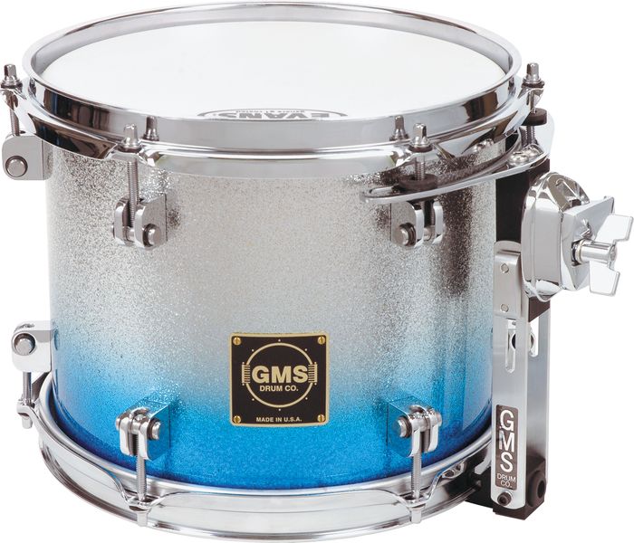 GMS&nbsp;Special Edition Rack Tom&nbsp;7X8&nbsp;Silver/Blue Sparkle Fade