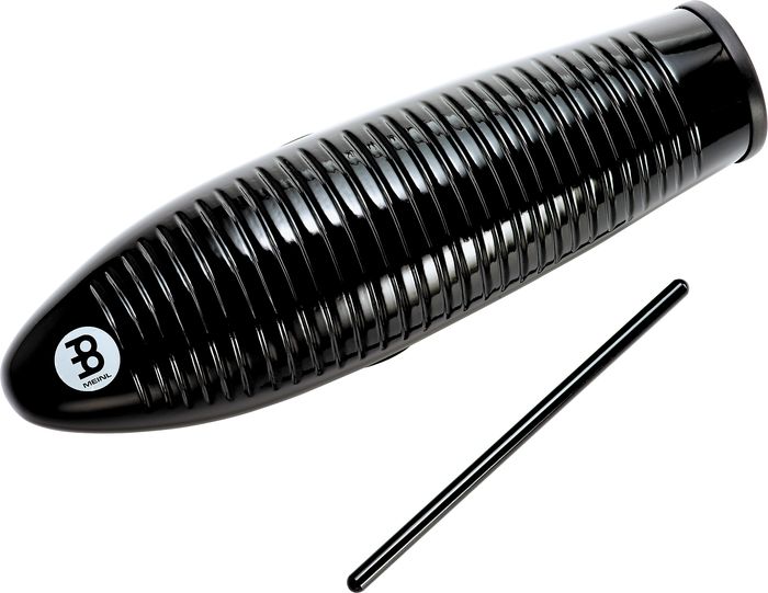 Meinl Fiberglass Guiro With Scraper Black