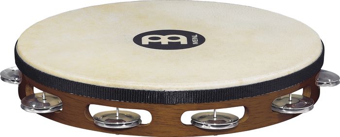 Meinl&nbsp;Headed Wood Tambourine with Aluminum Jingles - One Row&nbsp;&nbsp;