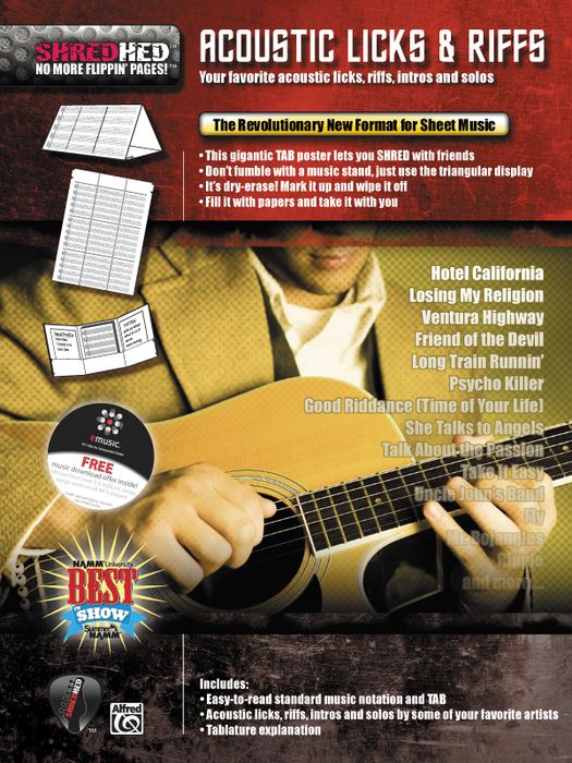 Alfred&nbsp;Shredhed Acoustic Licks & Riffs Poster&nbsp;&nbsp;