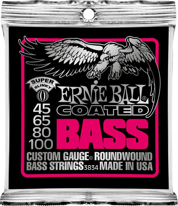 Ernie Ball 3834 Coated Bass Strings - Super Slinky