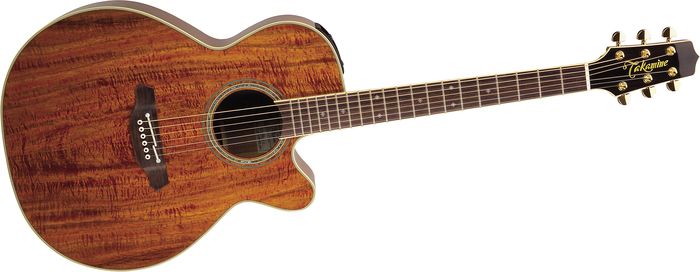 Takamine Ef508kc Nex All Koa Acoustic-Electric Guitar Natural