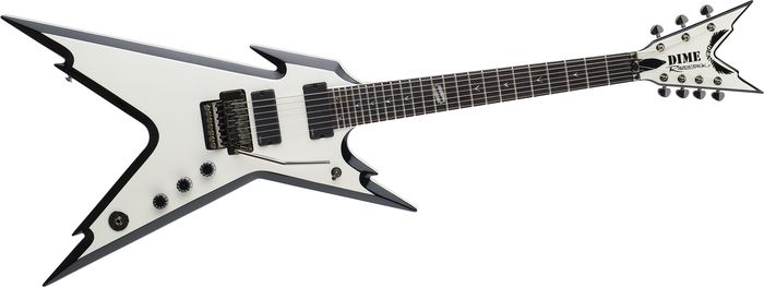 Dean Razorback 7 255 7-String Electric Guitar Metallic White/Black